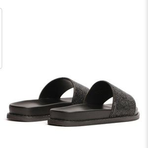 Women's Black Slides Sz 10